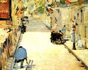 Edouard Manet : Rue Mosnier decorated with Flags